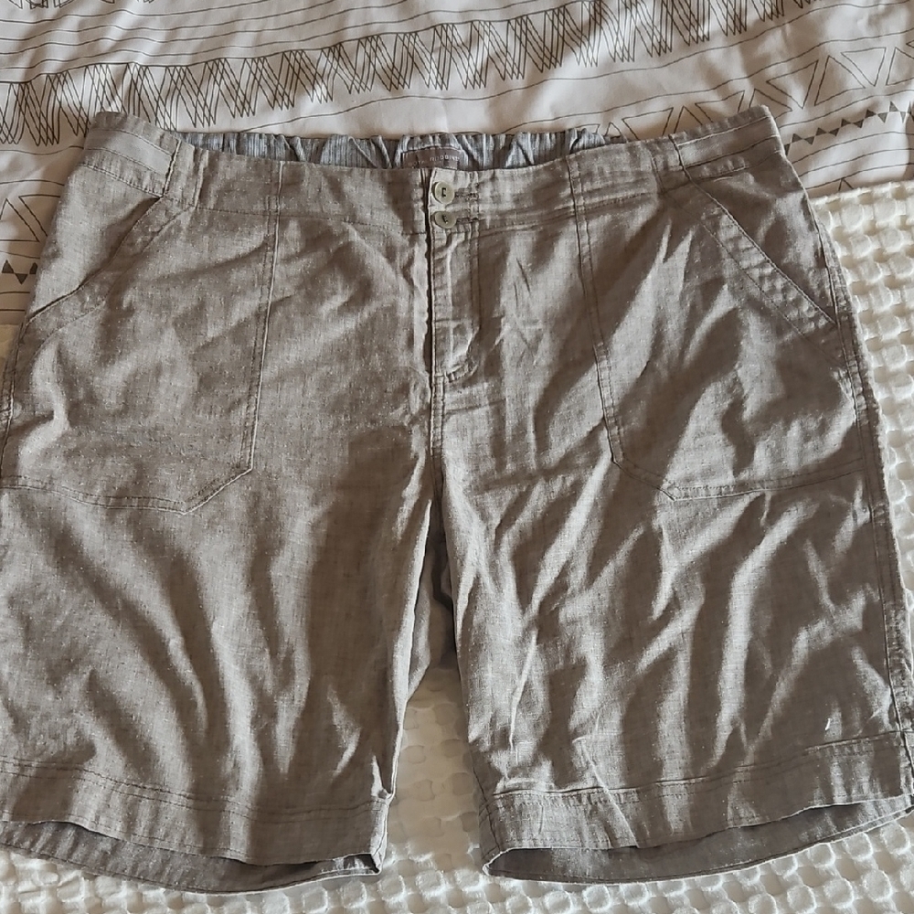 Royal Robbins Light Grey Flat Front Shorts